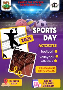 a poster of kucc sports day 2025