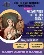 KUCC Welcomes all for the presentation of the lord sunday